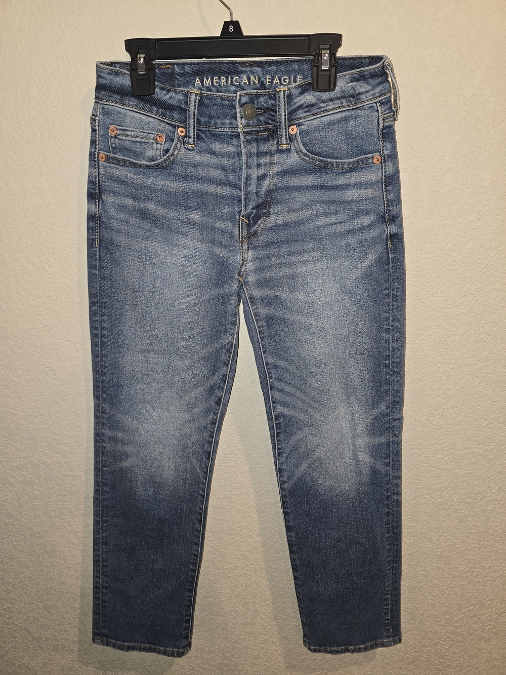 American Eagle Airflex+ Original Straight Jeans | Medium Wash Blue | Size 26 x